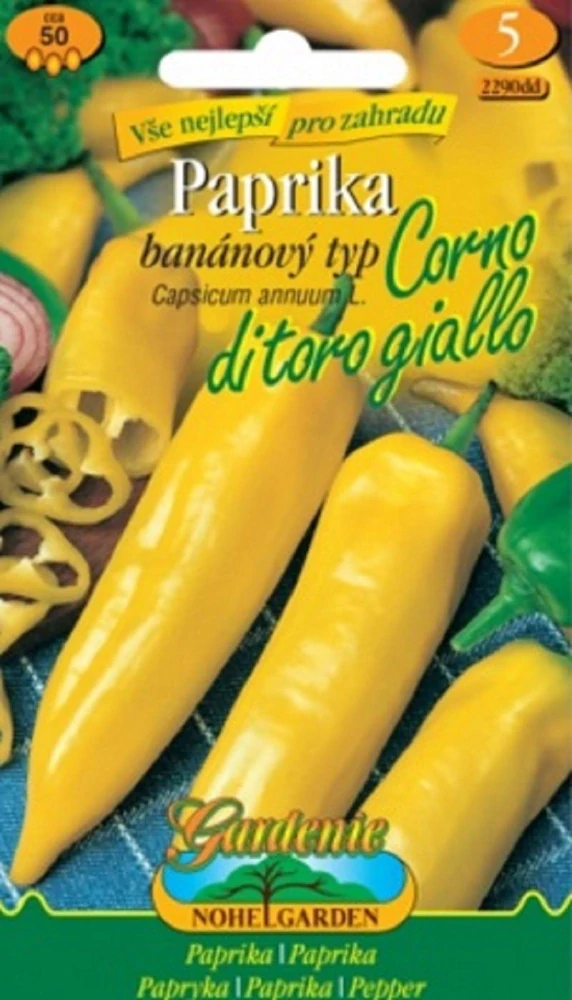 Paprika banánová Corno di toro giallo (semena)