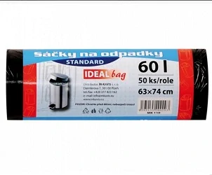 Pytel na odpad Standart 63x74cm 60l - 50ks