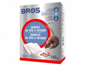 Granule na myši a potkany, Rodenticid BROS 7x20g