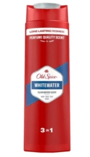 Sprchový gel a šampon pro muže, dlouhotrvající svěžest - Old spice whitewater 400 ml